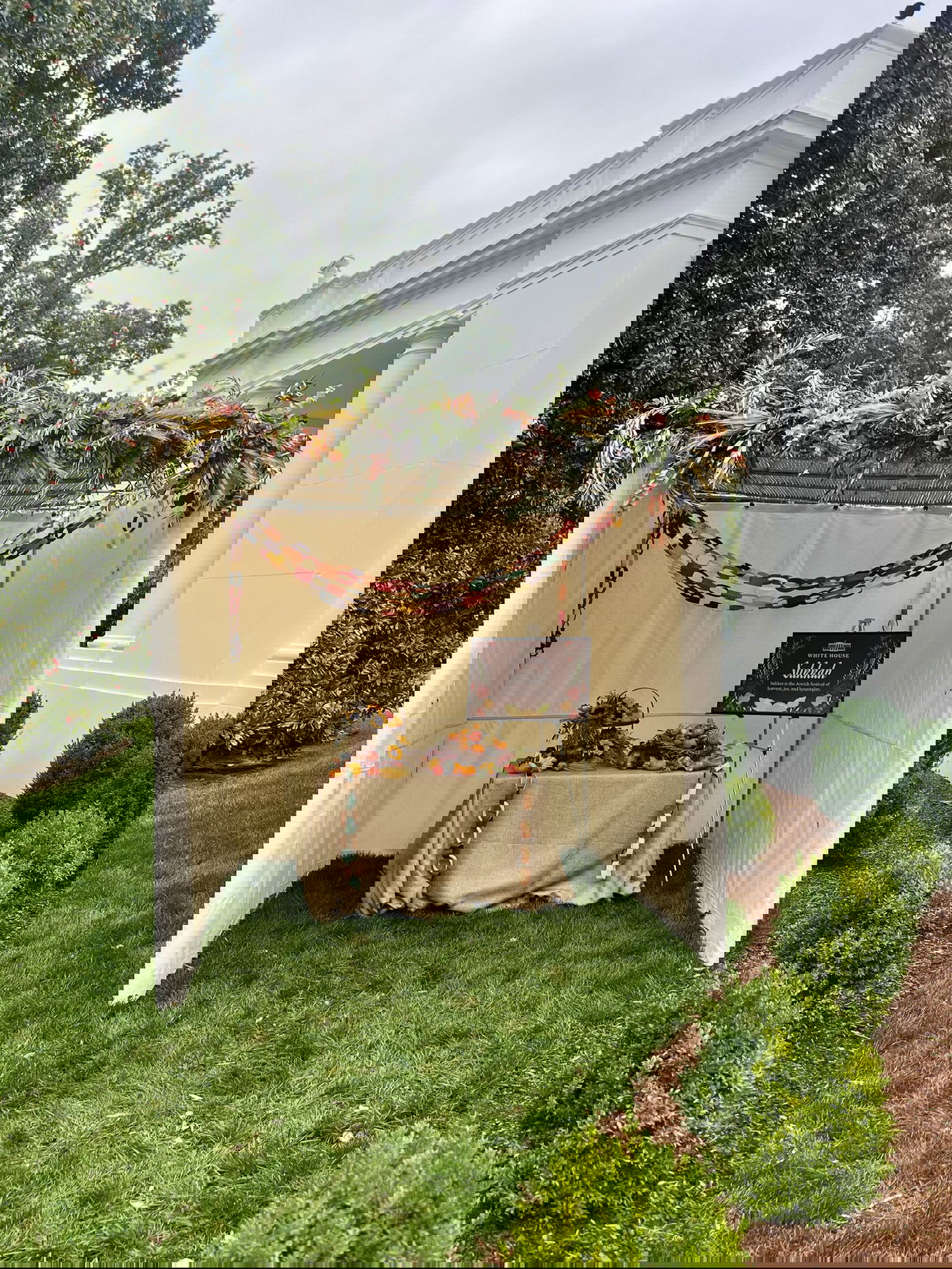 לראשונה: כך נראית הסוכה הנשיאותית של ג'ו ביידן בבית הלבן 