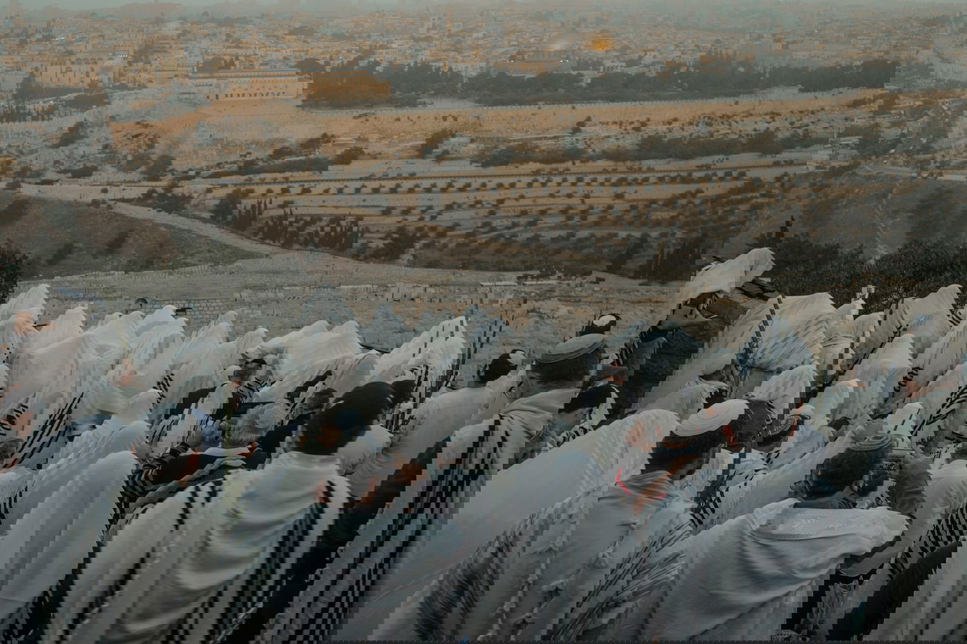 אחרי הלימוד הלילי: תפילת הושענא רבה במרומי הר הזיתים