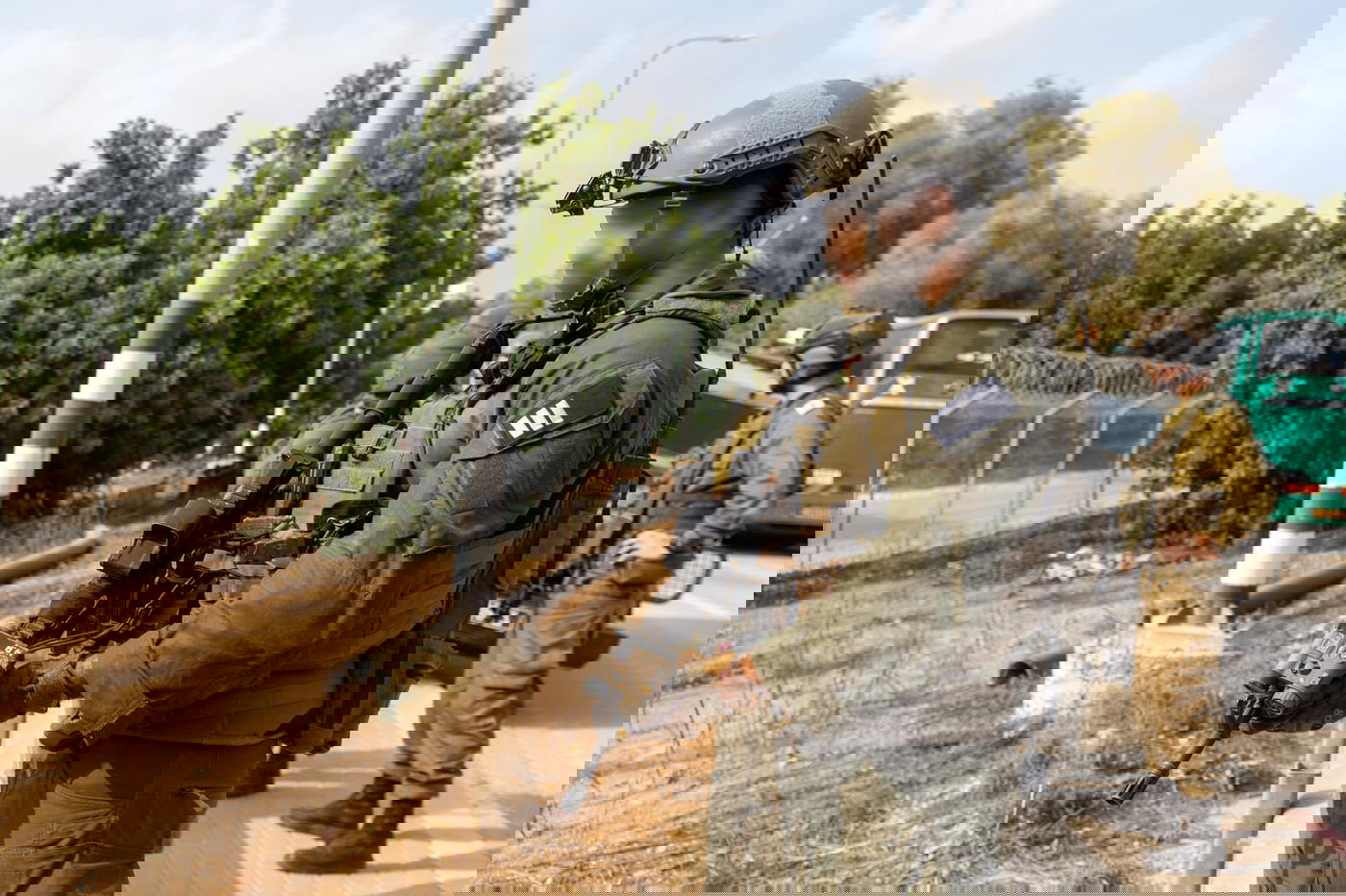 לוחמי יחידת שלדג במוקד לחימה בעוטף עזה