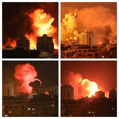 דם, אש ותמרות עשן. עזה, הערב