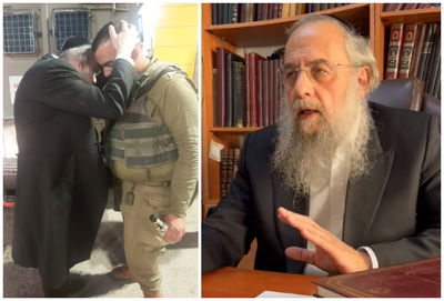 הרב לייבל בשיחתו ובחיזוק חיילים, אמש