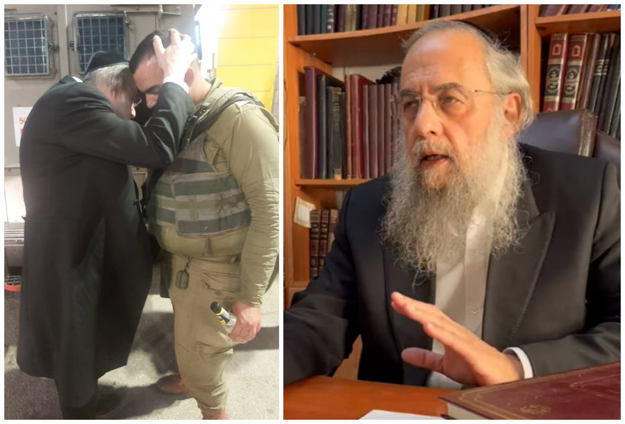 הרב לייבל בשיחתו ובחיזוק חיילים, אמש