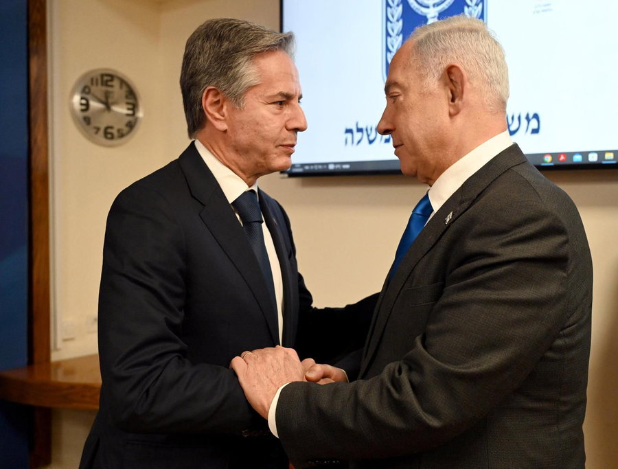 נתניהו ובלינקן, בביקור בישראל