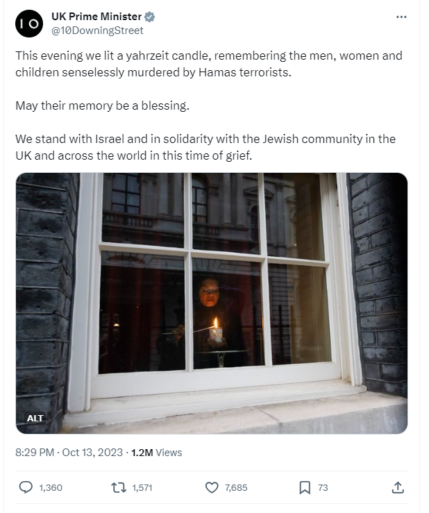 אשת ראש הממשלה מדליקה נר נשמה