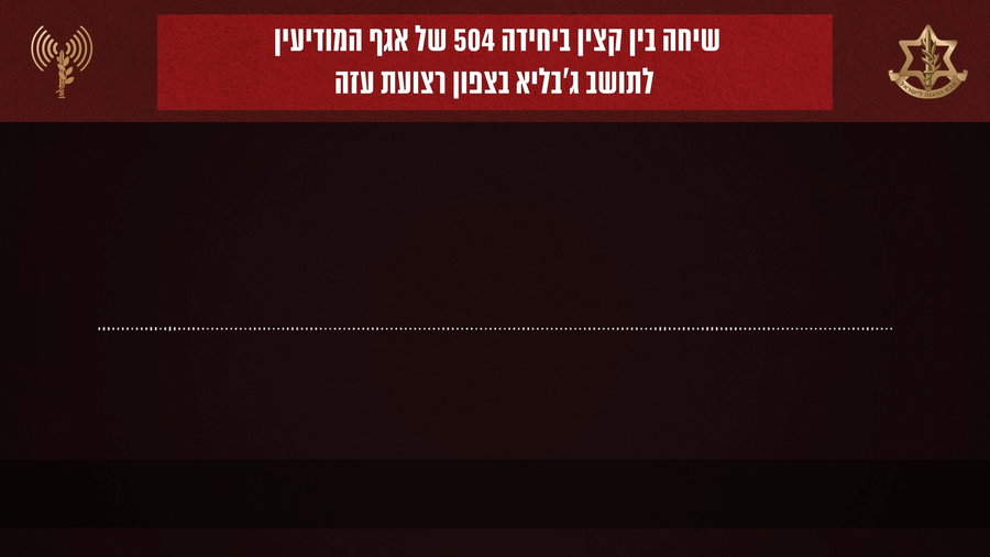 השיחה בין קצין המודיעין בצה"ל לתושב ג'באליה