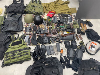 אמצעי הלחימה שהוחרמו במהלך הלילה