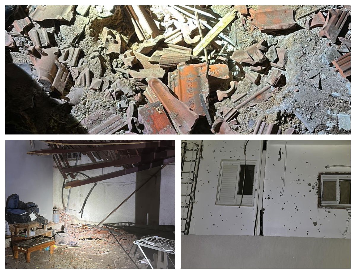 ההרס בשדרות. פגיעה ישירה בבית