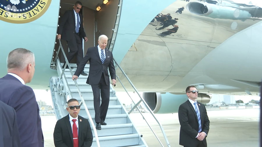 קבלת הפנים לנשיא ארה"ב ג'ו ביידן בנתב"ג