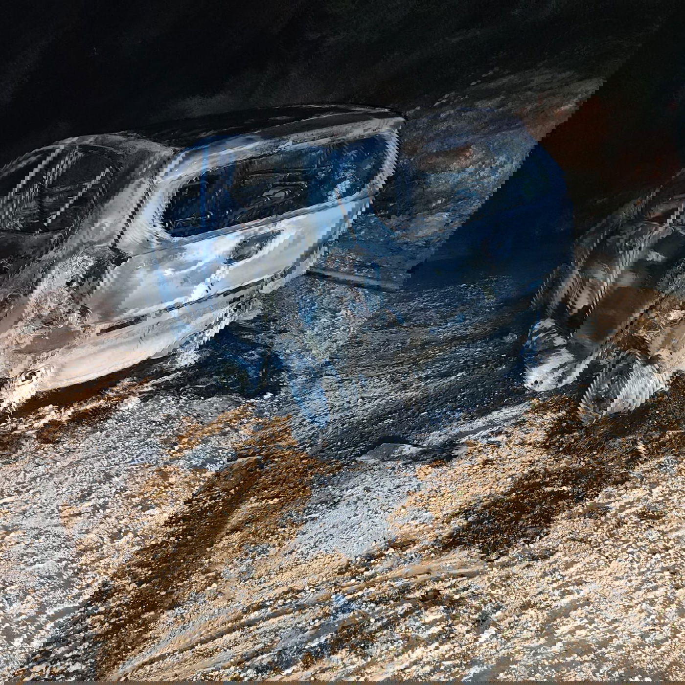 הרכב השרוף הלילה