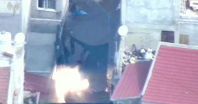 צפו בתיעוד: כלי טיס של צה"ל תקף חוליית חמושים במחנה הפליטים נור א-שמס