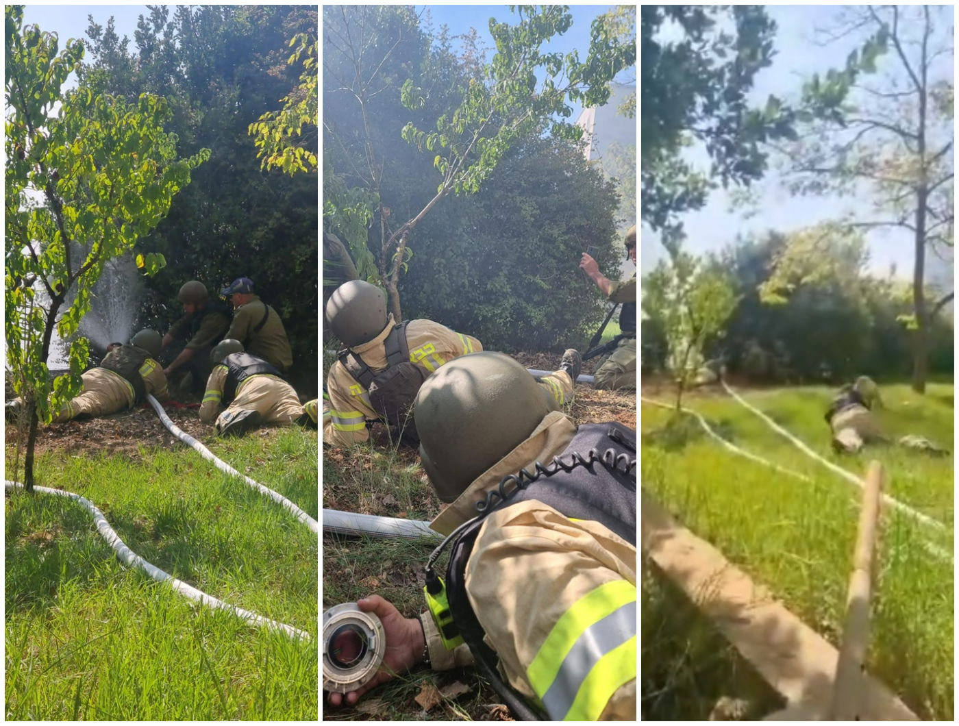 לוחמי האש פועלים בצפון תחת אש