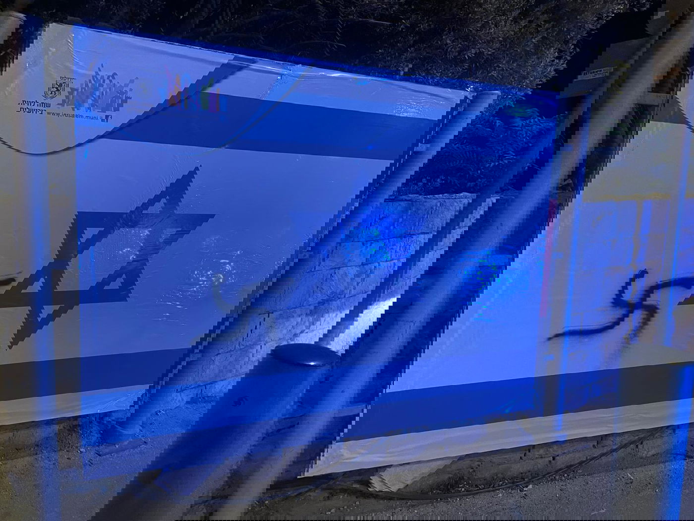 צלב קרס על דגל ישראל