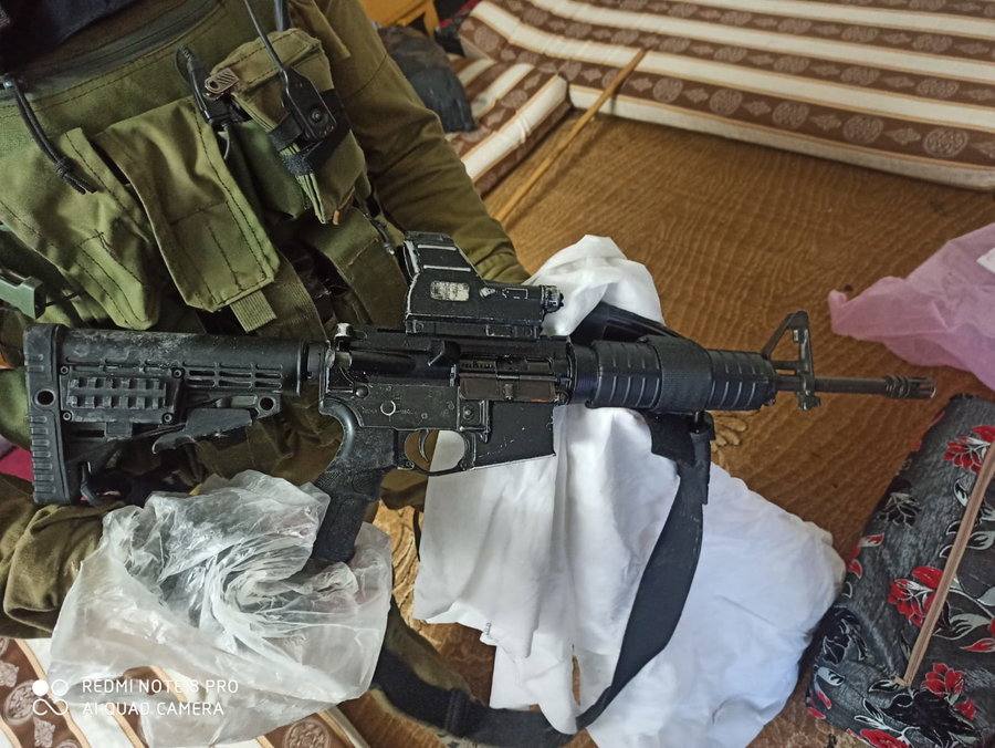 אחד מהנשקים שנתפסו הלילה