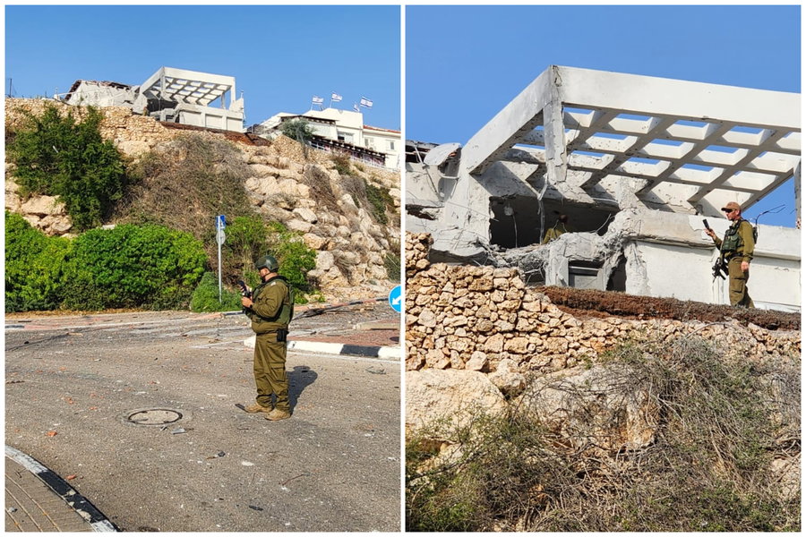 הפגיעה בבית באלפי מנשה והנזק מסביב