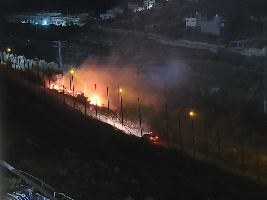 פיצוץ על הגדר בביתר עילית