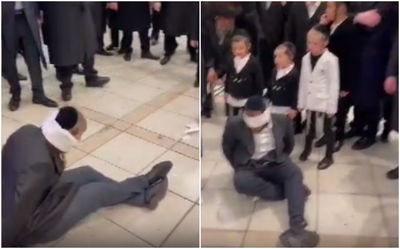 מני ממטרה, חסידים כפותים ועיניים מכוסות | צפו בטרנד החדש בחתונות חרדיות