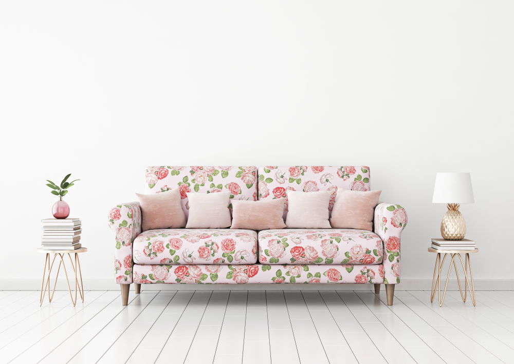 דמיינו את הכיסאות, הקירות והספה בטקסטורה זהה לספה...