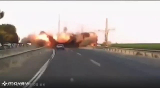 נפילת הרקטה בכביש 4