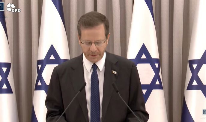 הרצוג, בהצהרה הערב