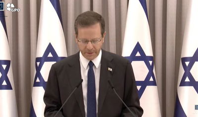 הרצוג, בהצהרה הערב