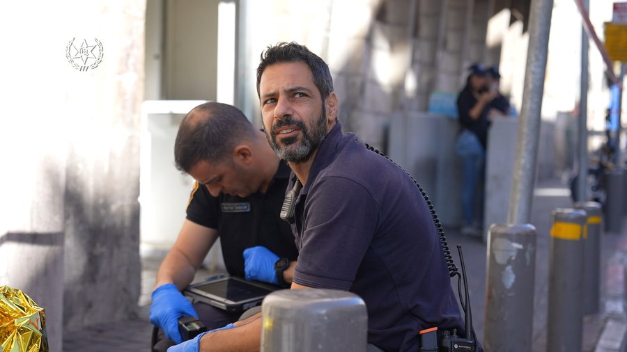 פעילות כוחות המשטרה ומג״ב בזירת הפיגוע