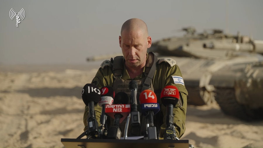 האלוף פינקלמן בהצהרתו, היום