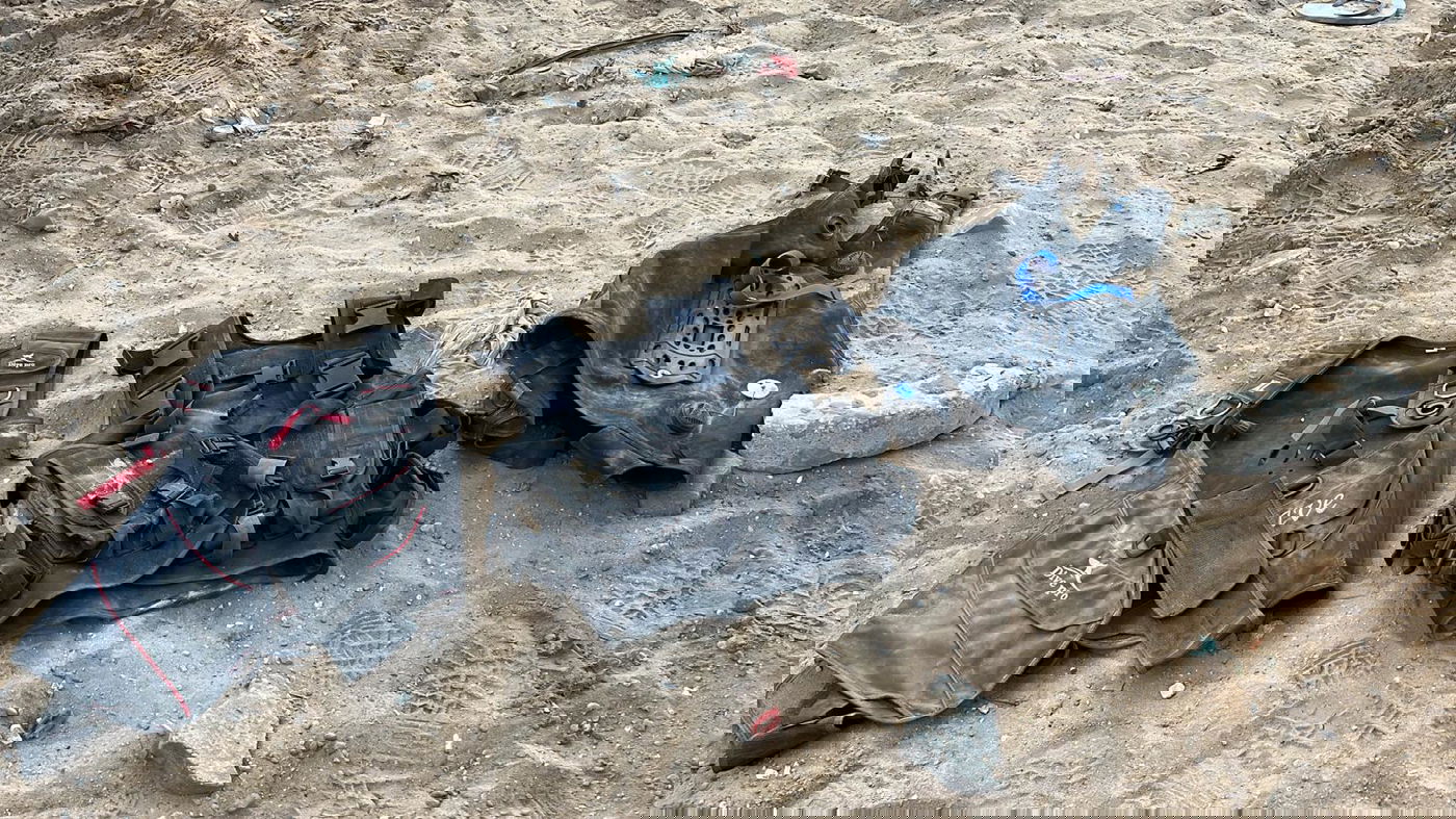 אמצעי לחימה שנמצאו בבית ספר בצפון הרצועה