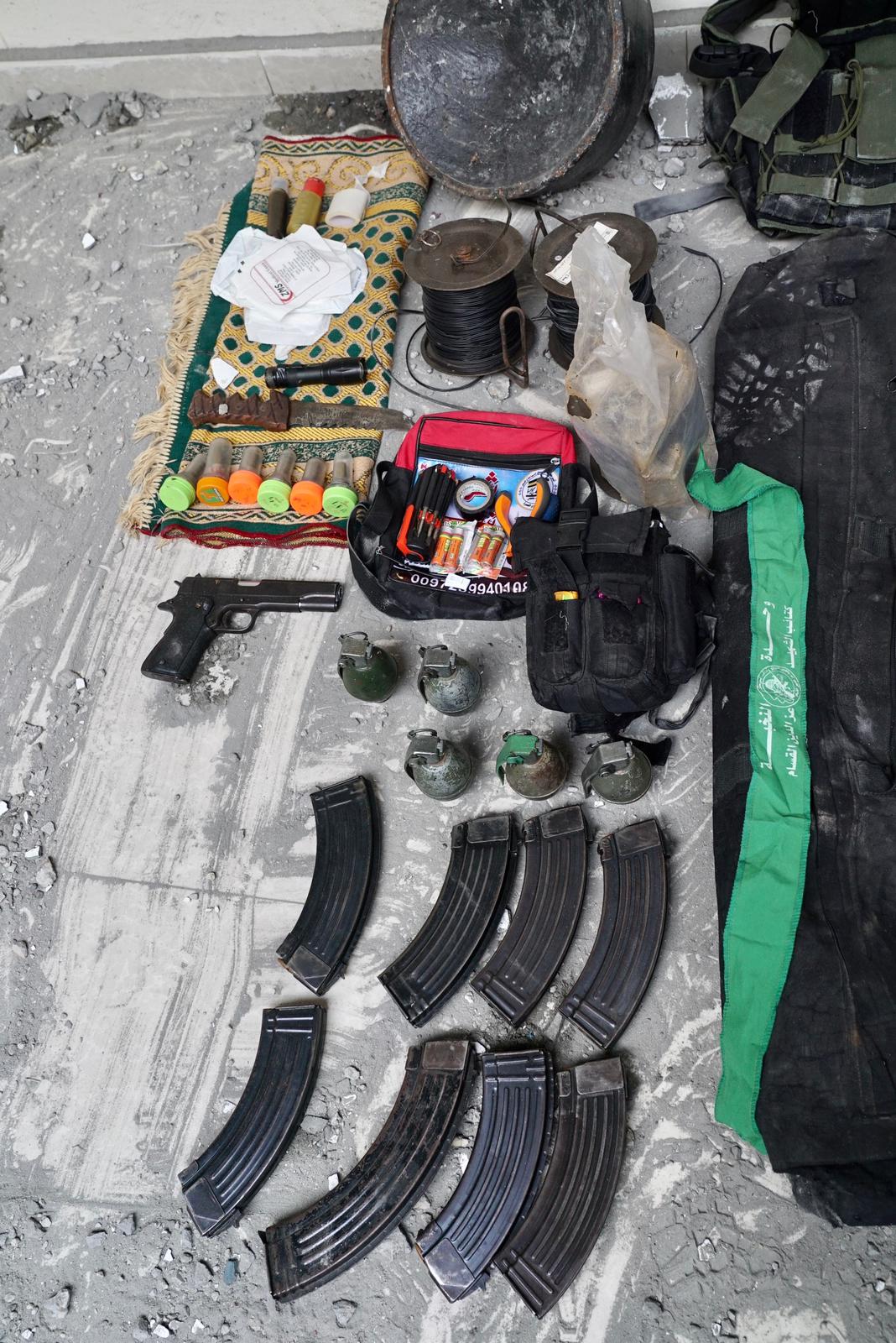 מחסן אמצעי הלחימה שנתפס