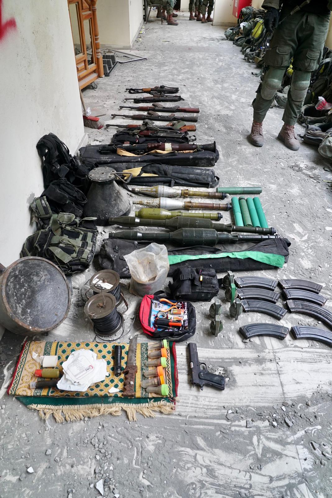 מחסן אמצעי הלחימה שנתפס