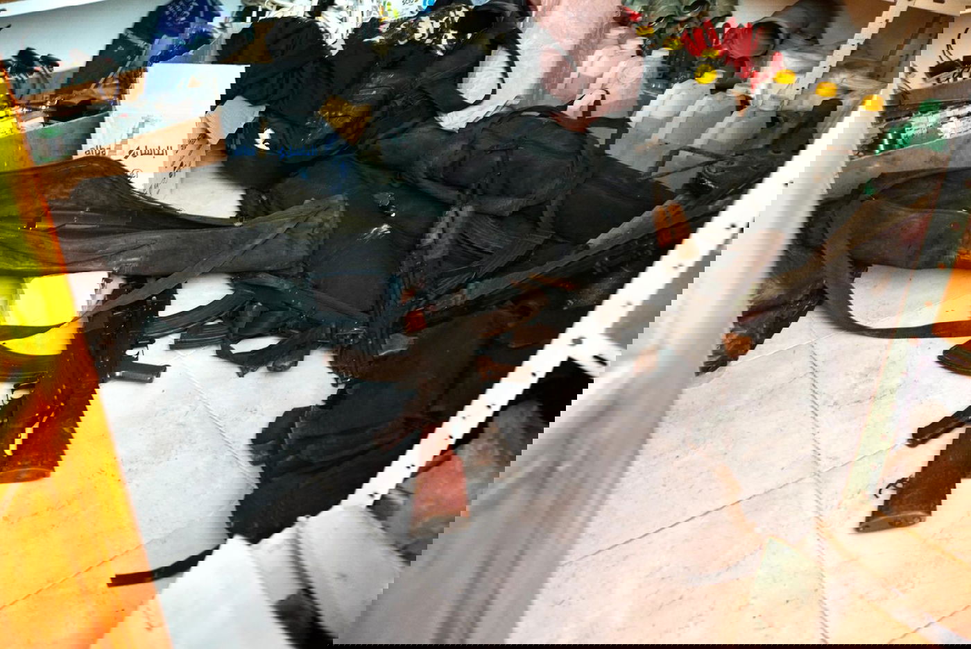 מחסן אמצעי הלחימה שנתפס