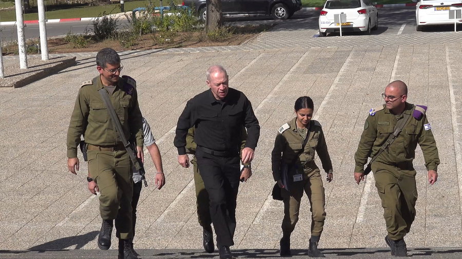 שר הביטחון יואב גלנט בפיקוד המרכז