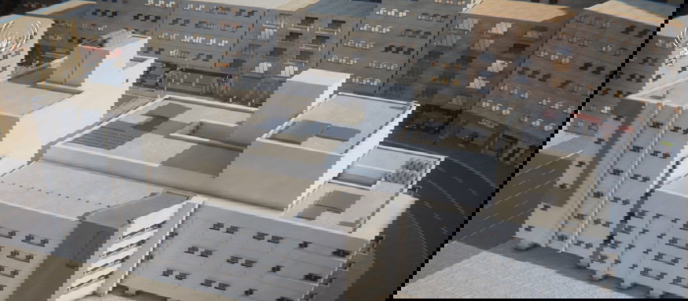 תרשים מבנה בית החולים שיפא בעזה