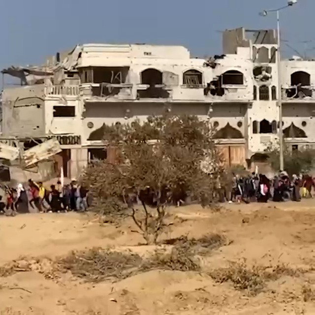 תושבי עזה נמלטים דרומה