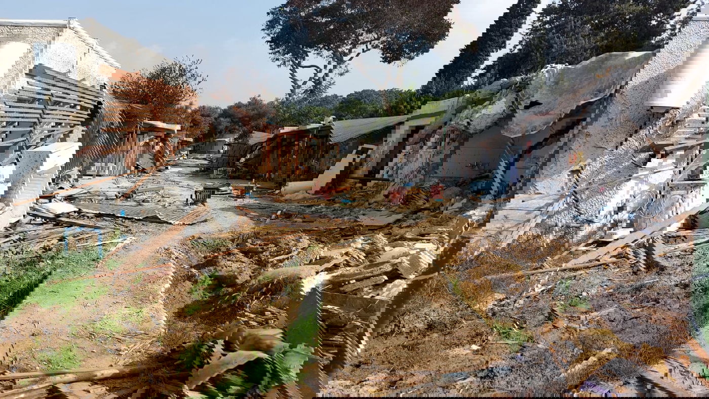 רחוב מעונות הסטודנטים בכפר עזה