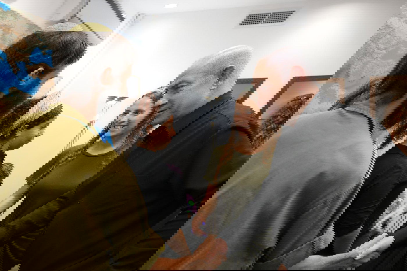 נתניהו עם משפחתו של הלוחם