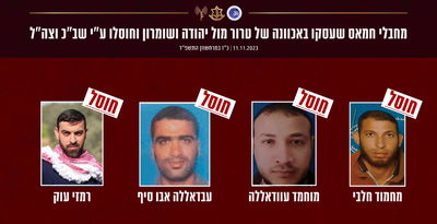 חלק מהמחבלים שחוסלו