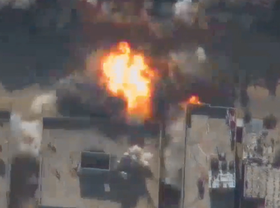 יממה של תקיפות עוצמתיות ברצועת עזה | תיעוד מהאוויר