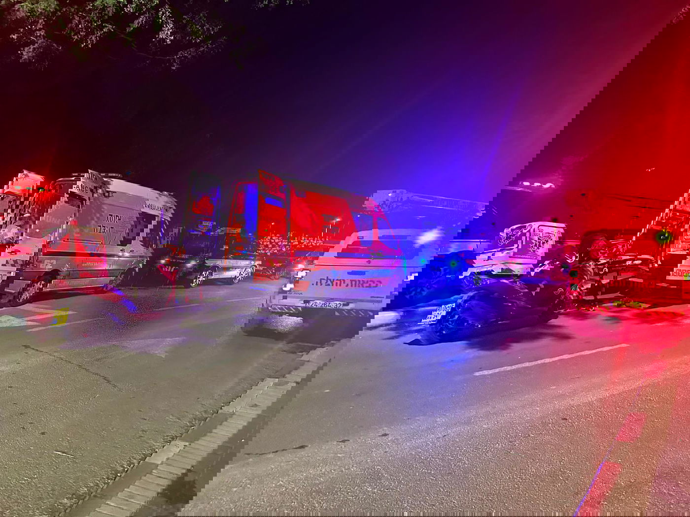 זירת השריפה בנתניה