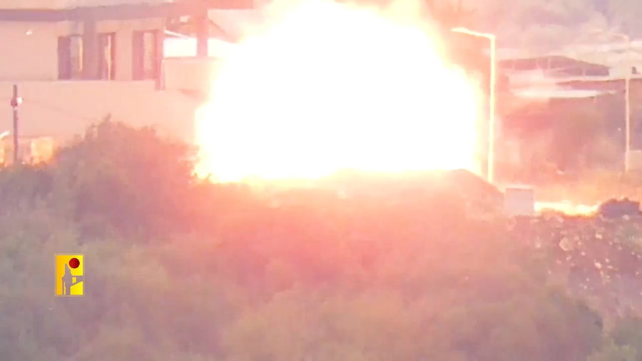 רגע פגיעת טיל נ"ט בחיילי צה"ל בגבול לבנון