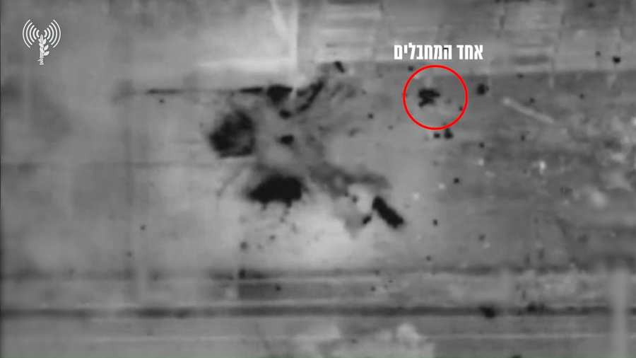 תיעוד מחיסול המחבלים שהניחו מטען על ידי כלי הטיס
