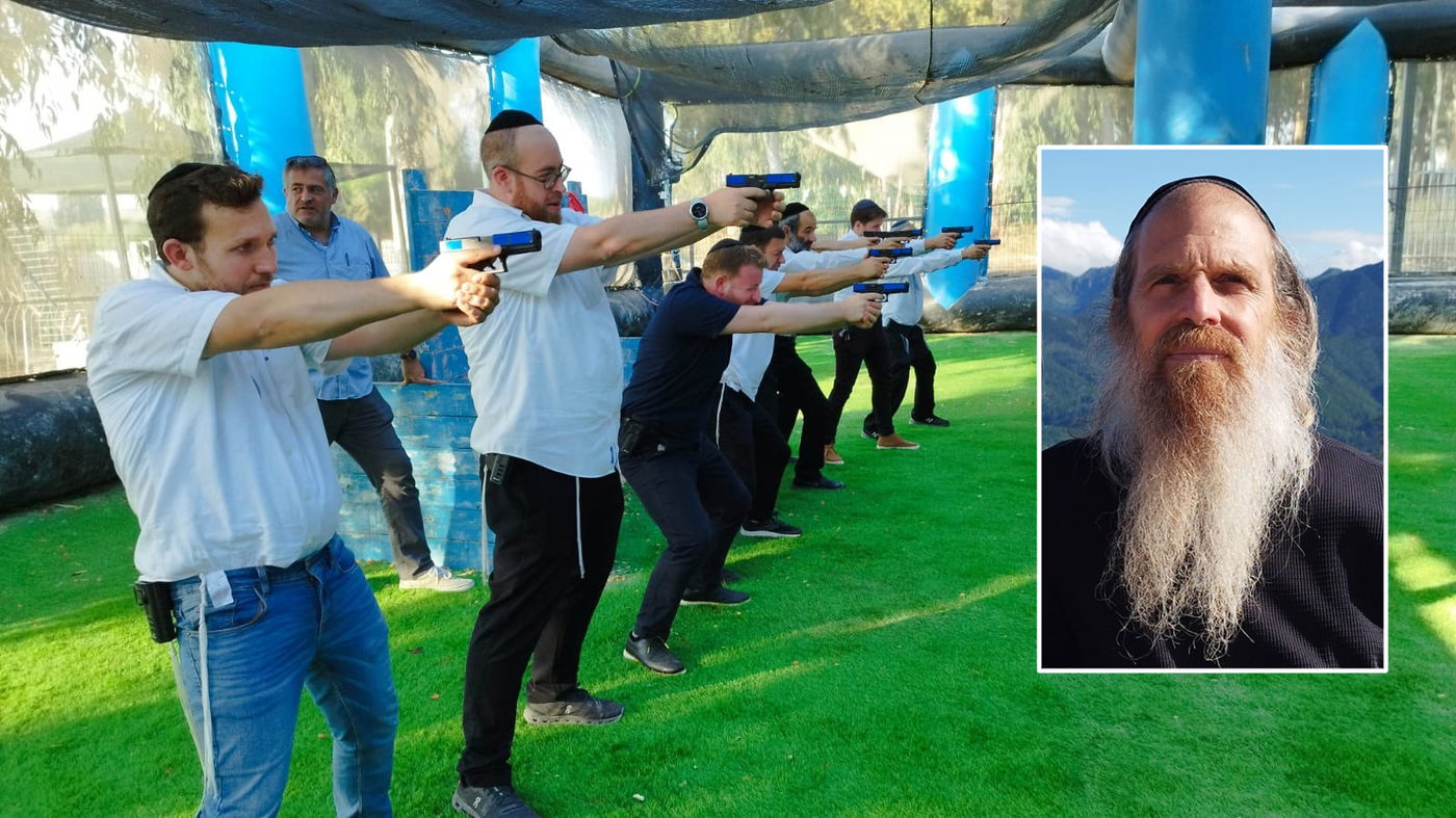 אזרחים מעיר חרדית מתאמנים | בקטן: רוני איילון