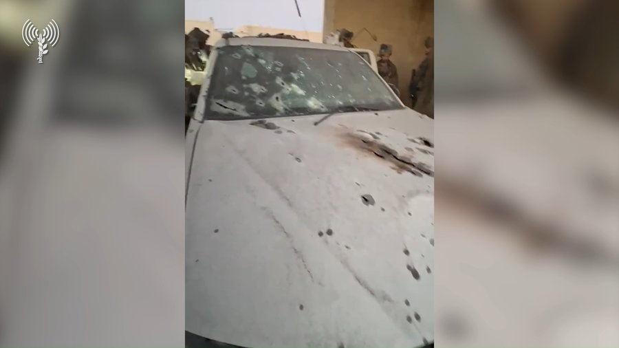 תיעוד מאיתור האמל״ח על גבי רכב ששימש את החמאס ב-7.10