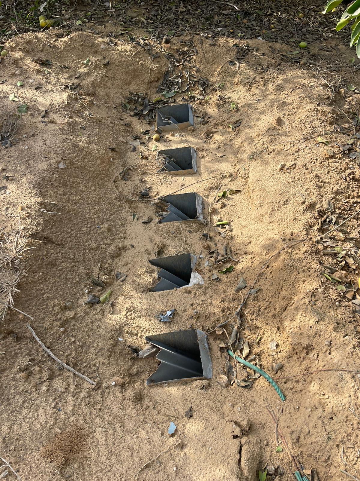 בורות שיגור וטילים שנתפסו