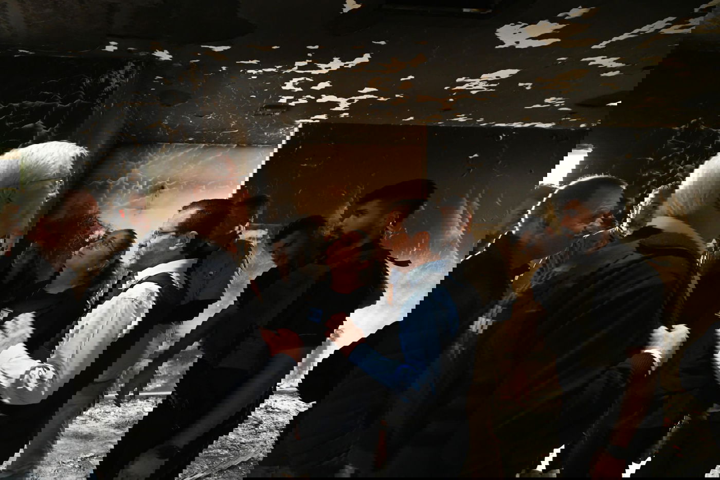 הנשיא יצחק הרצוג ונשיא גרמניה פרנק-ואלטר שטיינמאייר בקיבוץ בארי