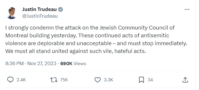 הפוסט של ראש ממשלת קנדה