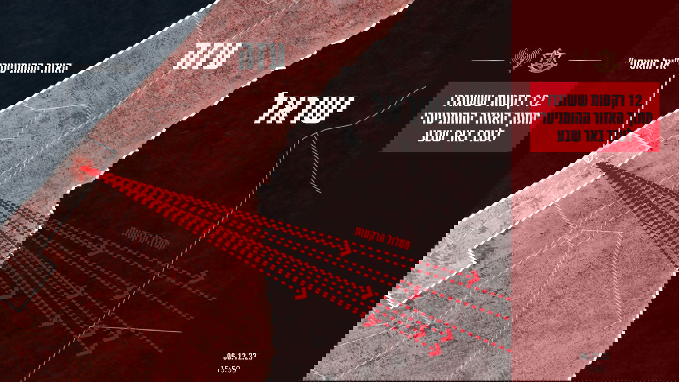 אתר השיגור, ליד אוהלים של אזרחים עזתים שפונו