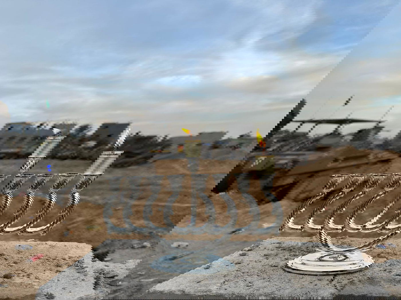 נר חנוכה בעזה