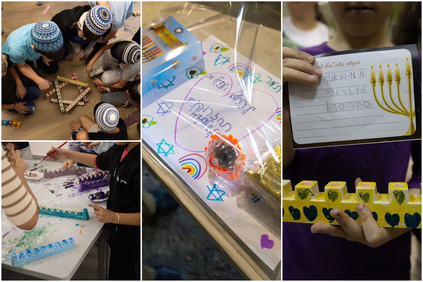 הילדים קישטו את החנוכיות - והלוחמים הדליקו נרות בתוך רצועת עזה | תיעוד