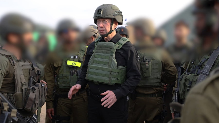 צפו בדבריו. גלנט בהצהרה מעזה  