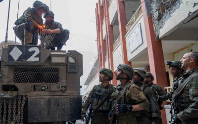 הדלקת נרות ברצועת עזה בנוכחות מאו״ג 36, מח״ט גולני ומח״ט 188